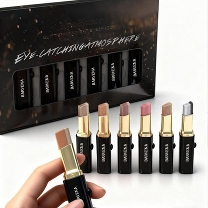 BARVENA Glitter Gradient Eye shadow Stick Set – 6 Dual-Tone Cream Eye shadow Sticks