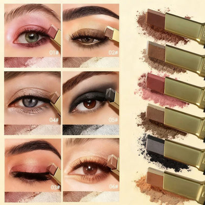 BARVENA Glitter Gradient Eye shadow Stick Set – 6 Dual-Tone Cream Eye shadow Sticks