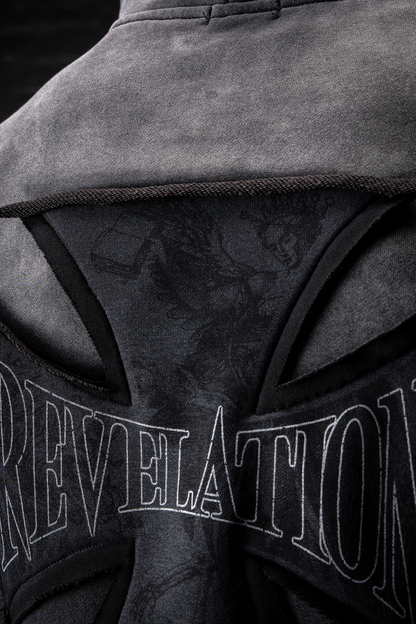 Crusader Cross Hoodie - Acid Wash