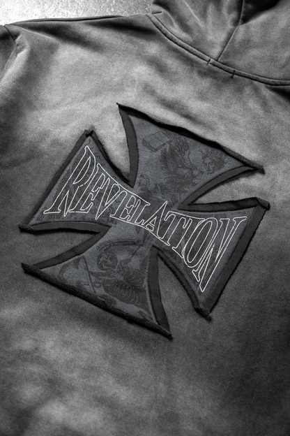 Crusader Cross Hoodie - Acid Wash
