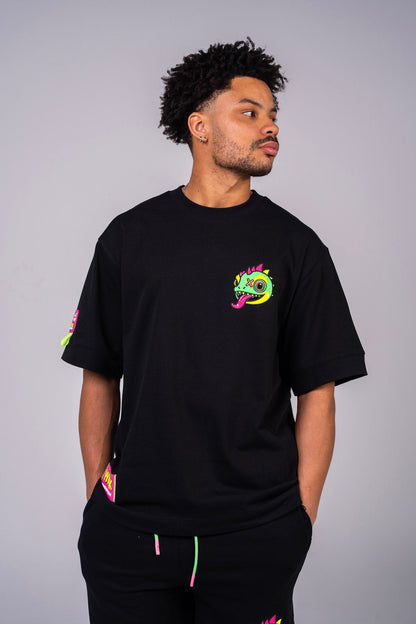Chameleon Head T-shirt Black