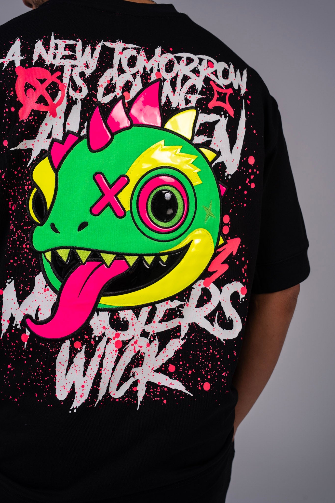 Chameleon Head T-shirt Black