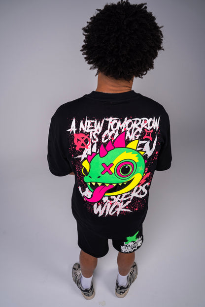 Chameleon Head T-shirt Black
