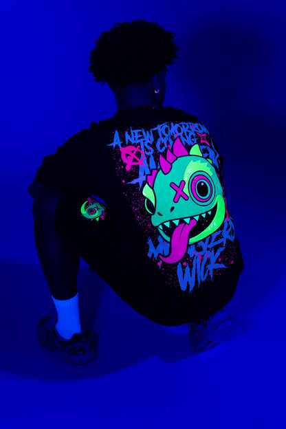 Chameleon Head T-shirt Black