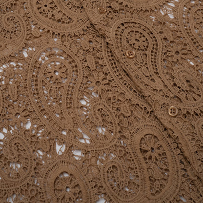 SAND PAISLEY BUTTON-UP