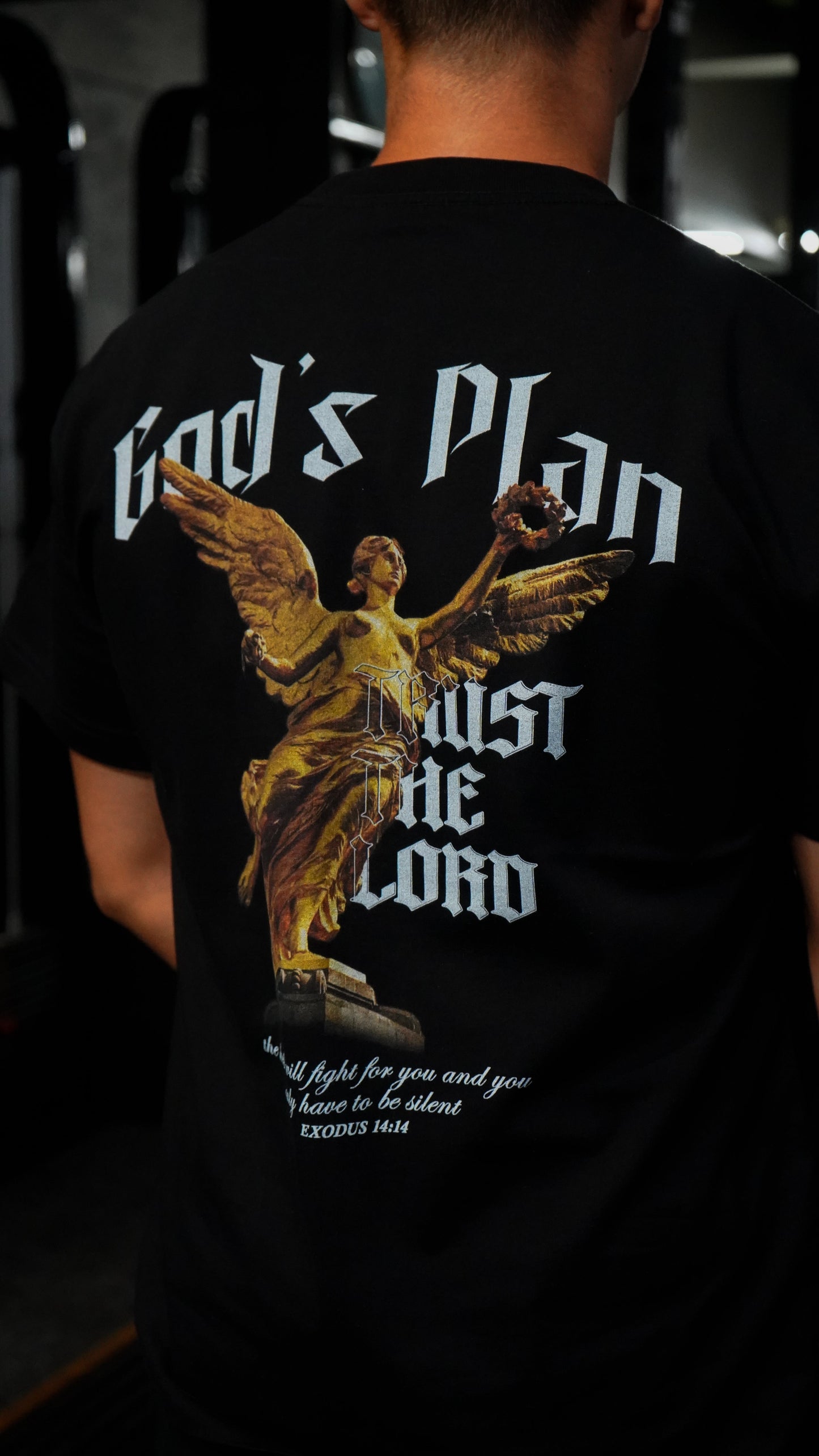 Exodus 14:14 T-Shirt Black