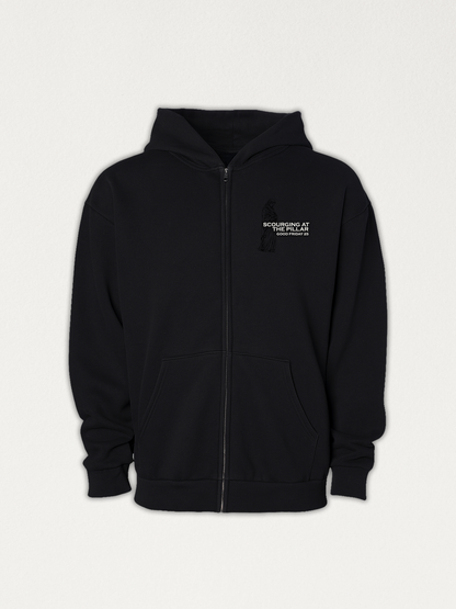 Scourging at the Pillar Good Friday 25 Zip Up Hoodie