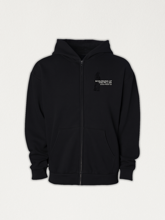 Scourging at the Pillar Good Friday 25 Zip Up Hoodie