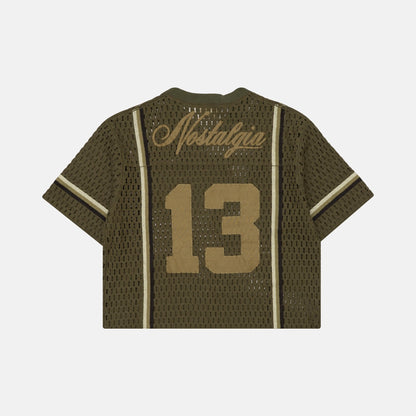 OLIVE CROCHET JERSEY
