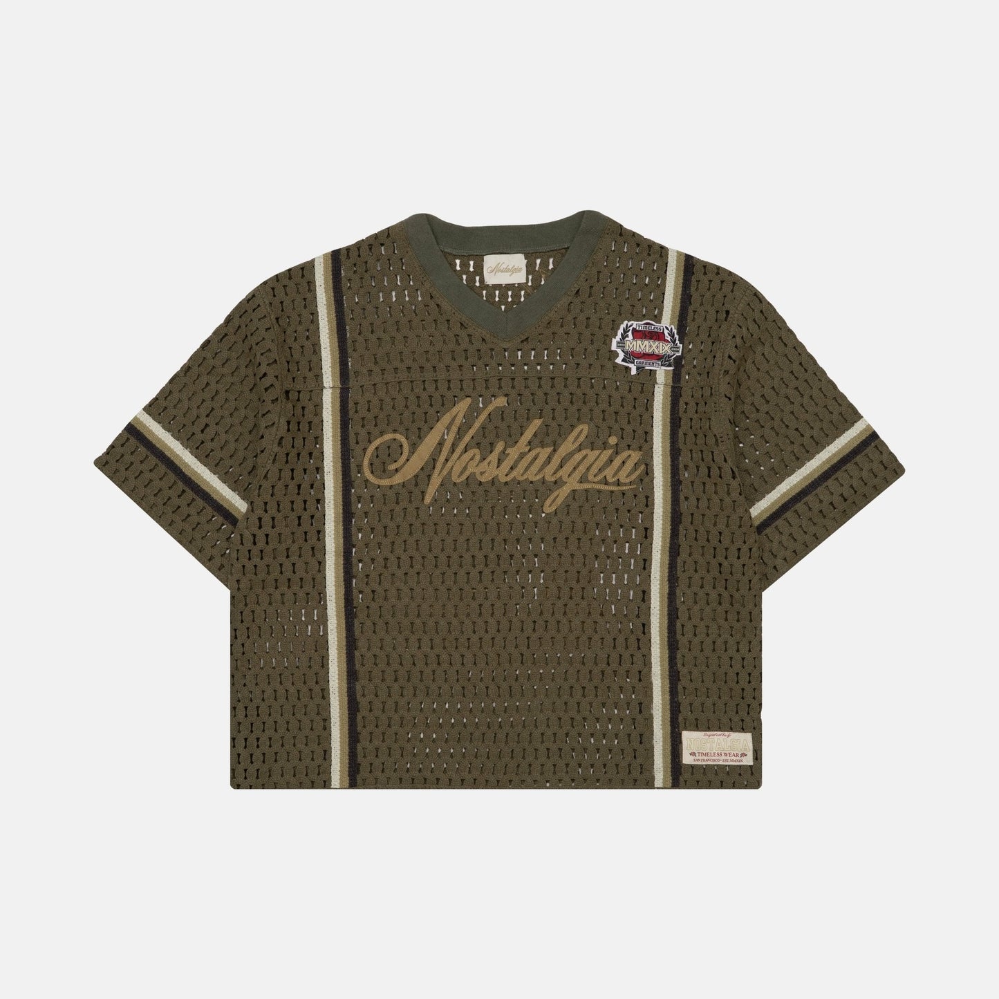 OLIVE CROCHET JERSEY