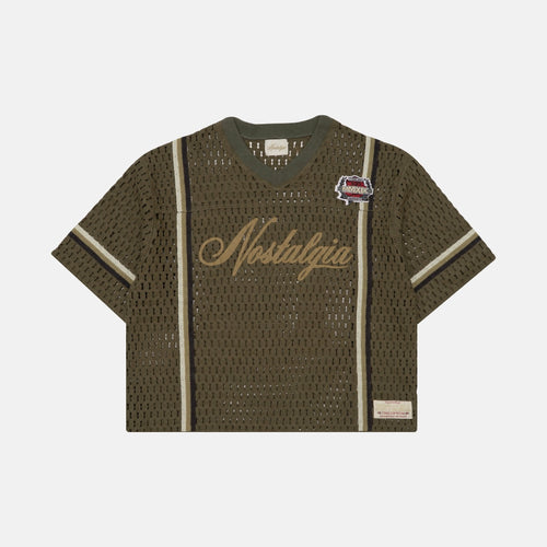 OLIVE CROCHET JERSEY