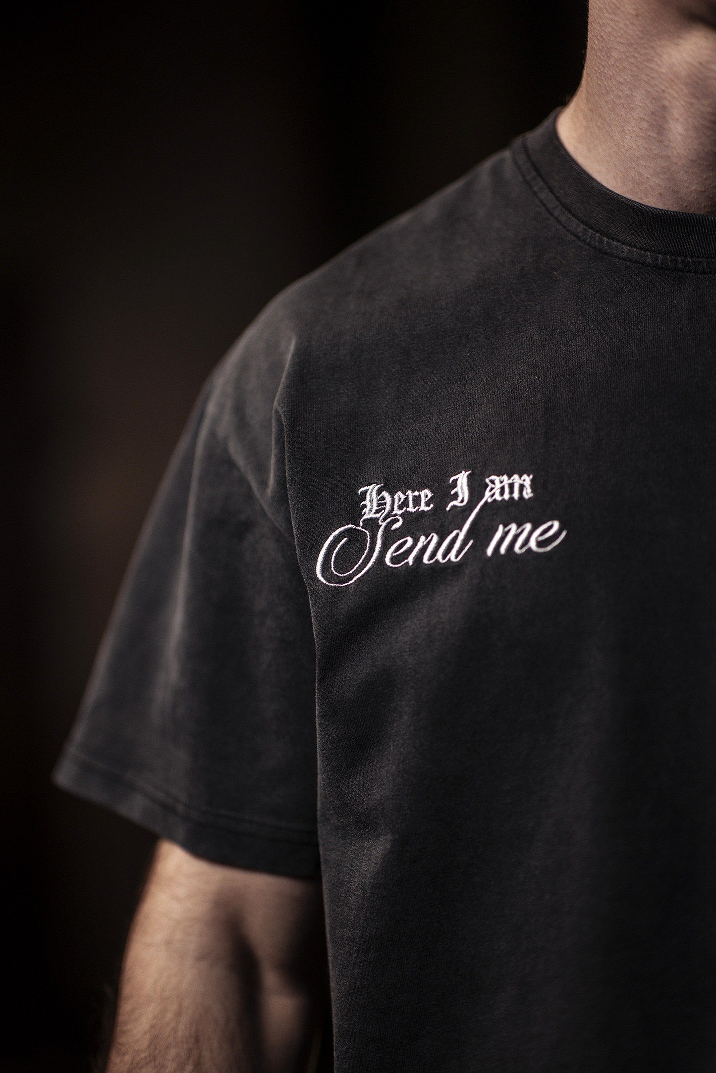 Isaiah 6:8 Embroidery T-Shirt
