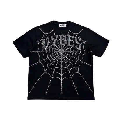 Rhinestone Web Tee