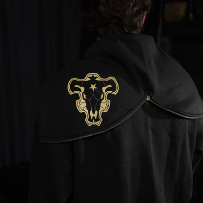 BLACK BULLS CLOAK HOODIE
