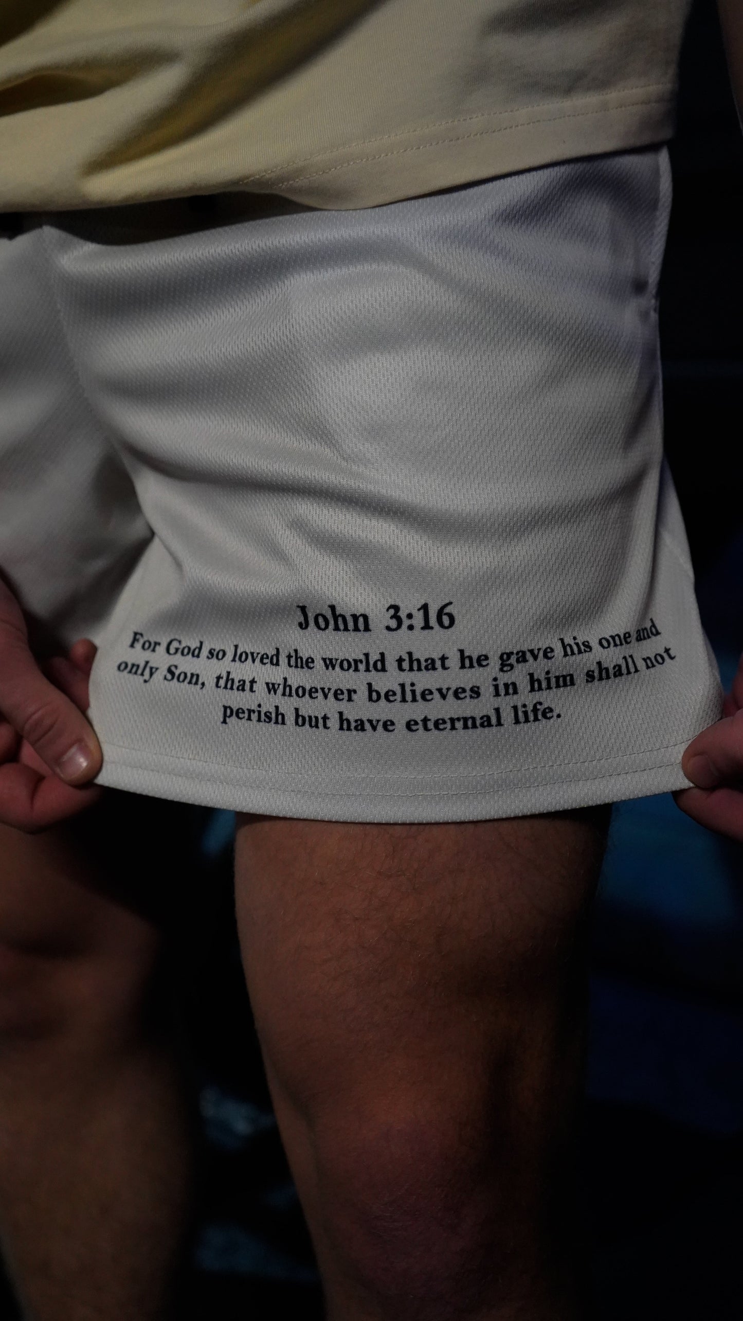 Jesus Crucified Mesh Shorts - Gray