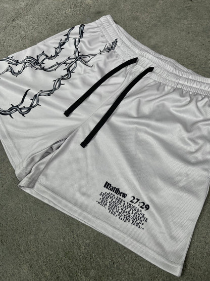 Matthew 27:29 Mesh Shorts - Gray