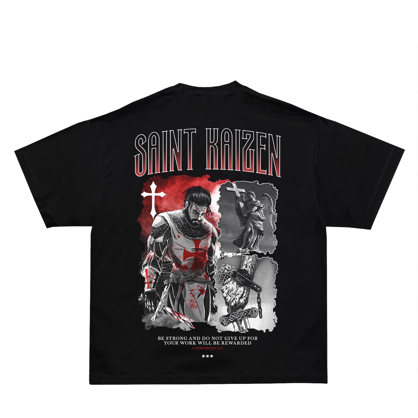 Never Give Up T-Shirt - Black