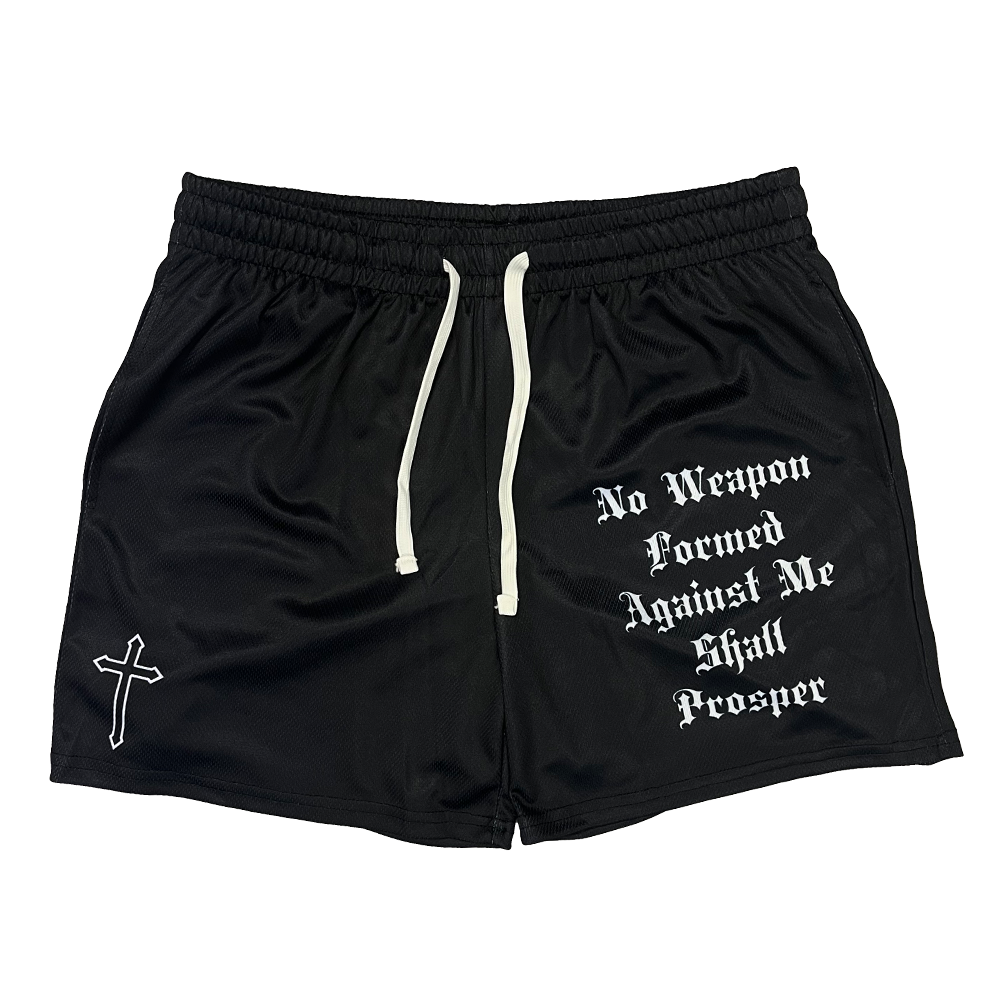 No Weapon Mesh Shorts - Black