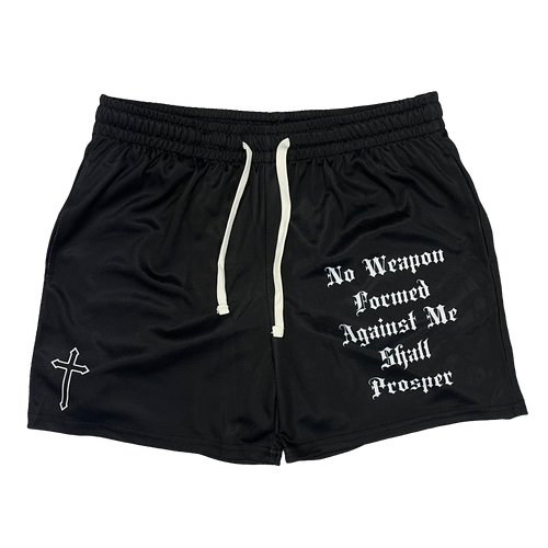 No Weapon Mesh Shorts - Black