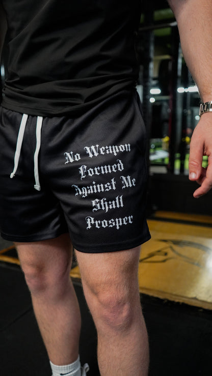 No Weapon Mesh Shorts - Black