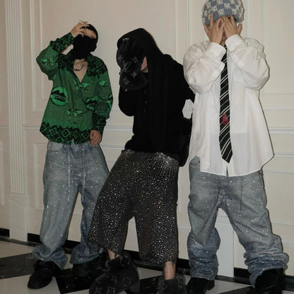 Rhinestone Baggy Pants