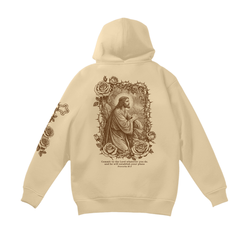 Proverbs 16:3 Hoodie - Cream