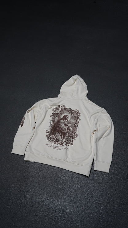 Proverbs 16:3 Hoodie - Cream