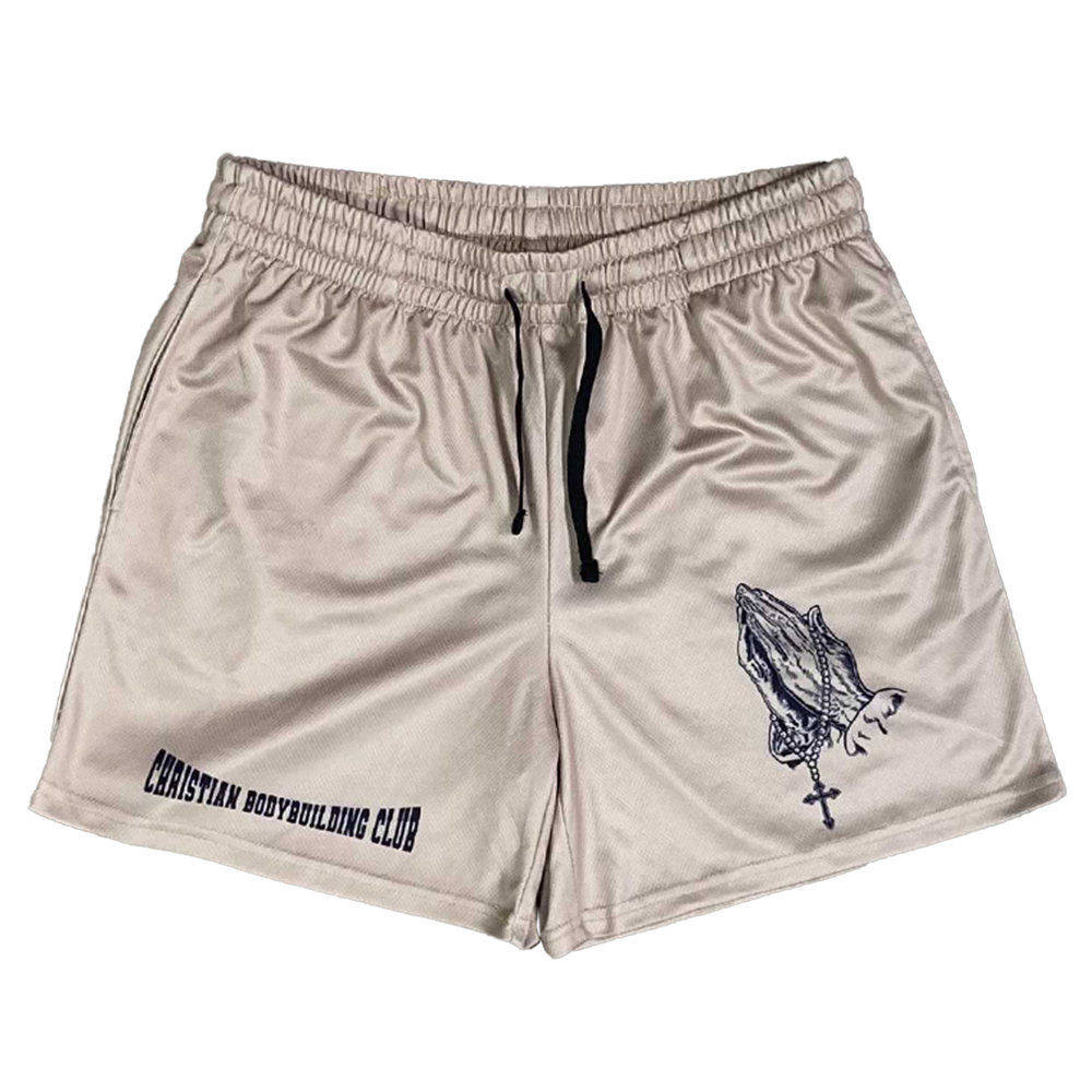 Rosary Mesh Shorts - Tan