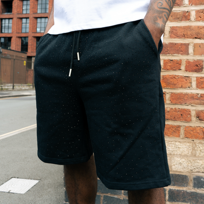 Rhinestone Cotton Shorts