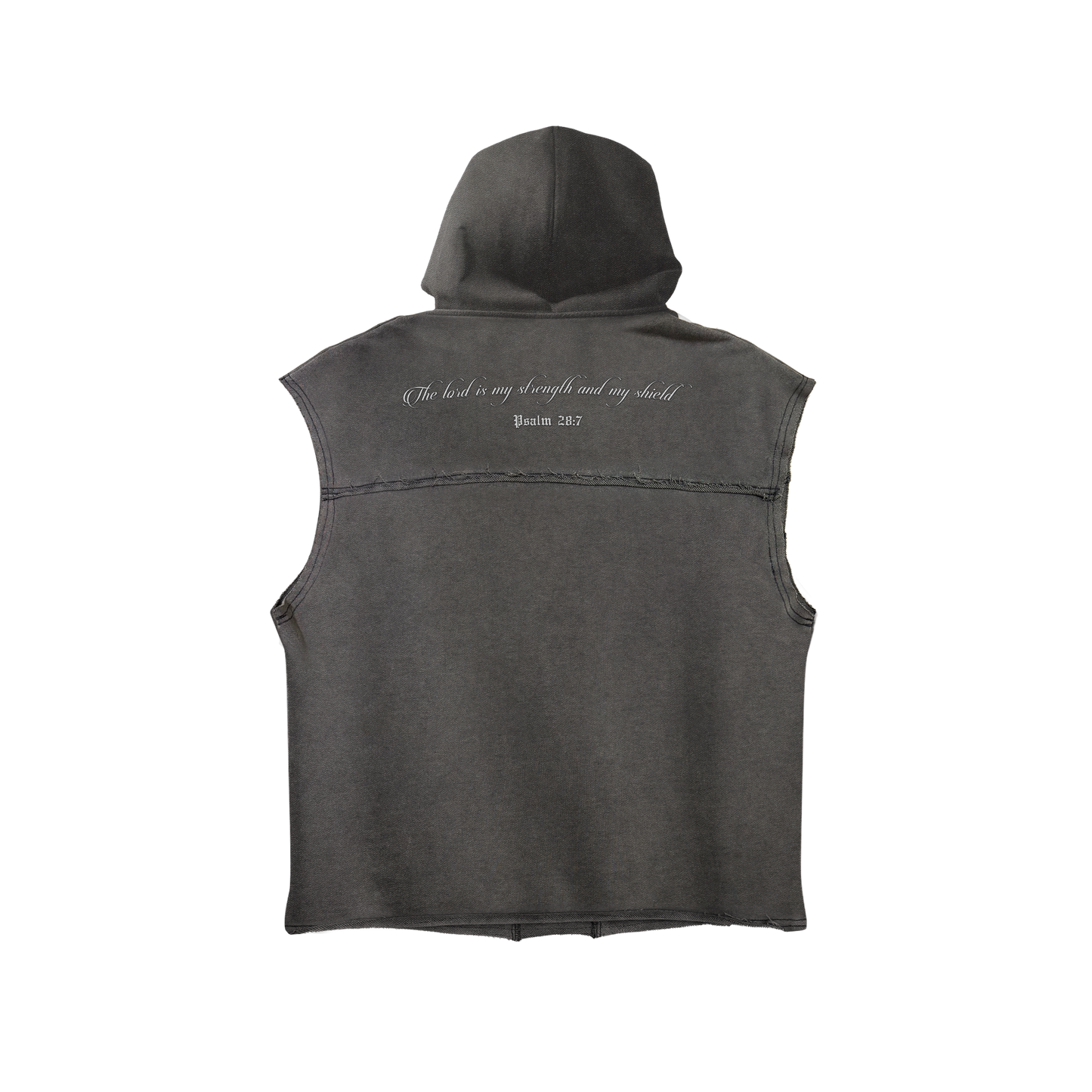 Psalm 28:7 Sleeveless Hoodie