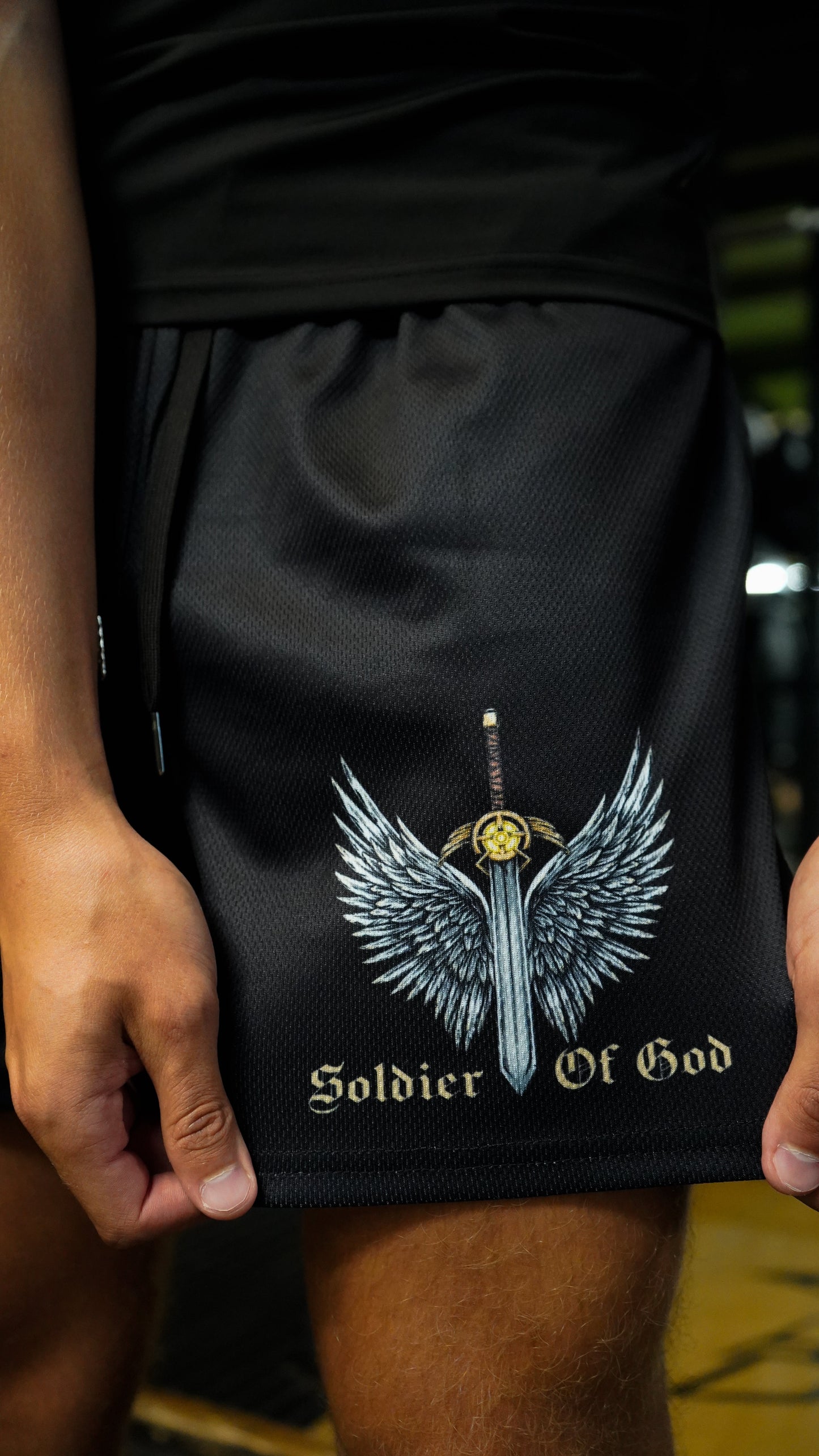 Soldier Of God Mesh Shorts