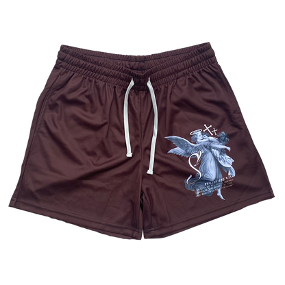 Strength Through Christ Mesh Shorts - Brown