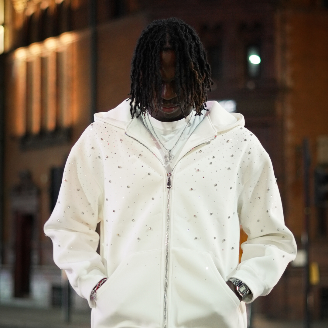 Rhinestone Galaxy Zip Up