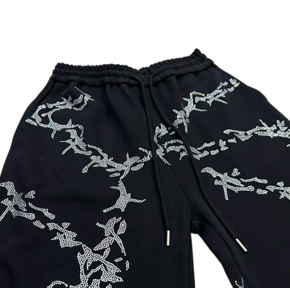 Rhinestone Thorn Sweatpants