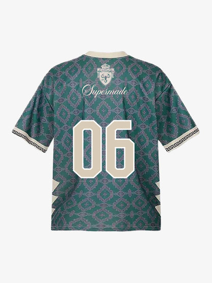 Retro Baroque Pattern Jersey T-Shirt