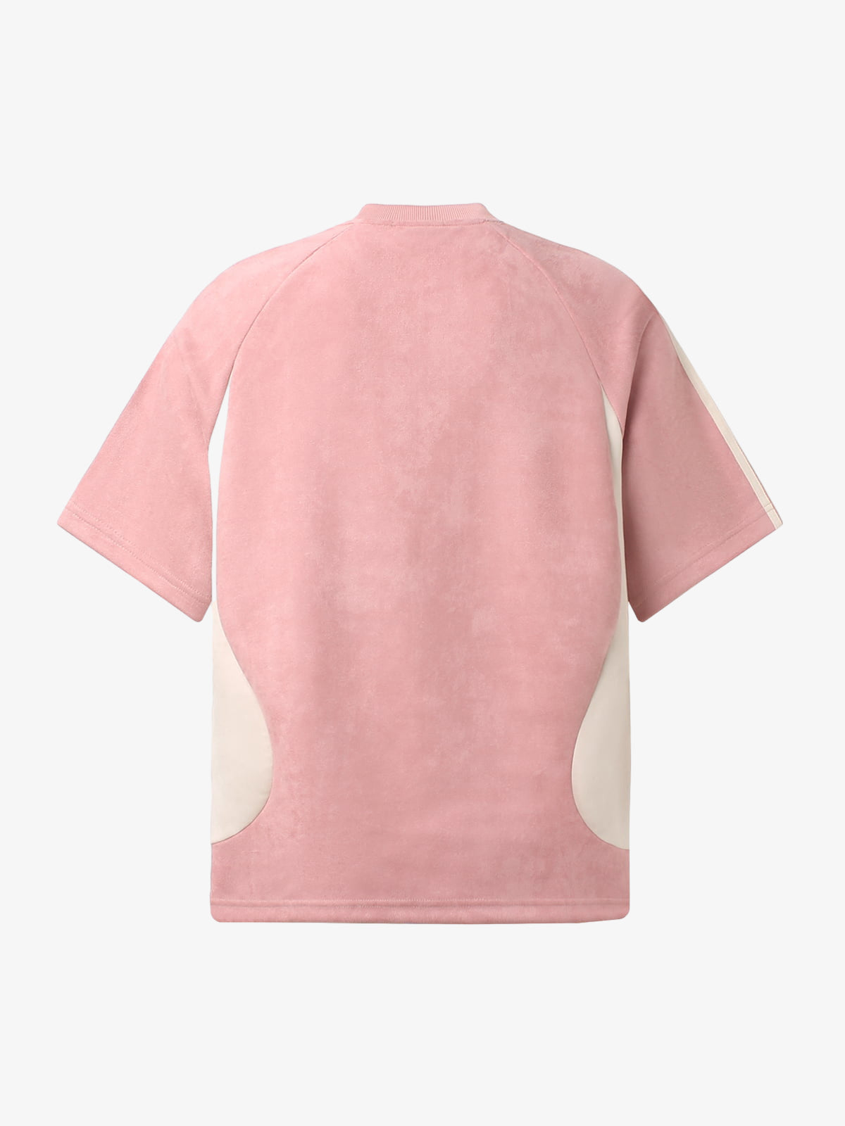 Suede Panel SUPERMADE Embroidered Short Sleeve T-Shirt - 2616