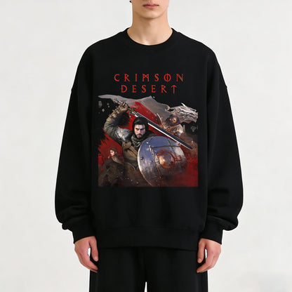 Crimson Desert Game Hoodie Kliff Damiane Oongka Round-Neck Hoodie