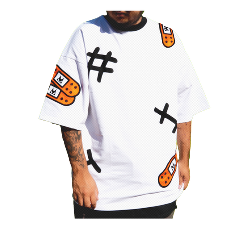 RUFF'D UP OVERSIZED TEE WHITE