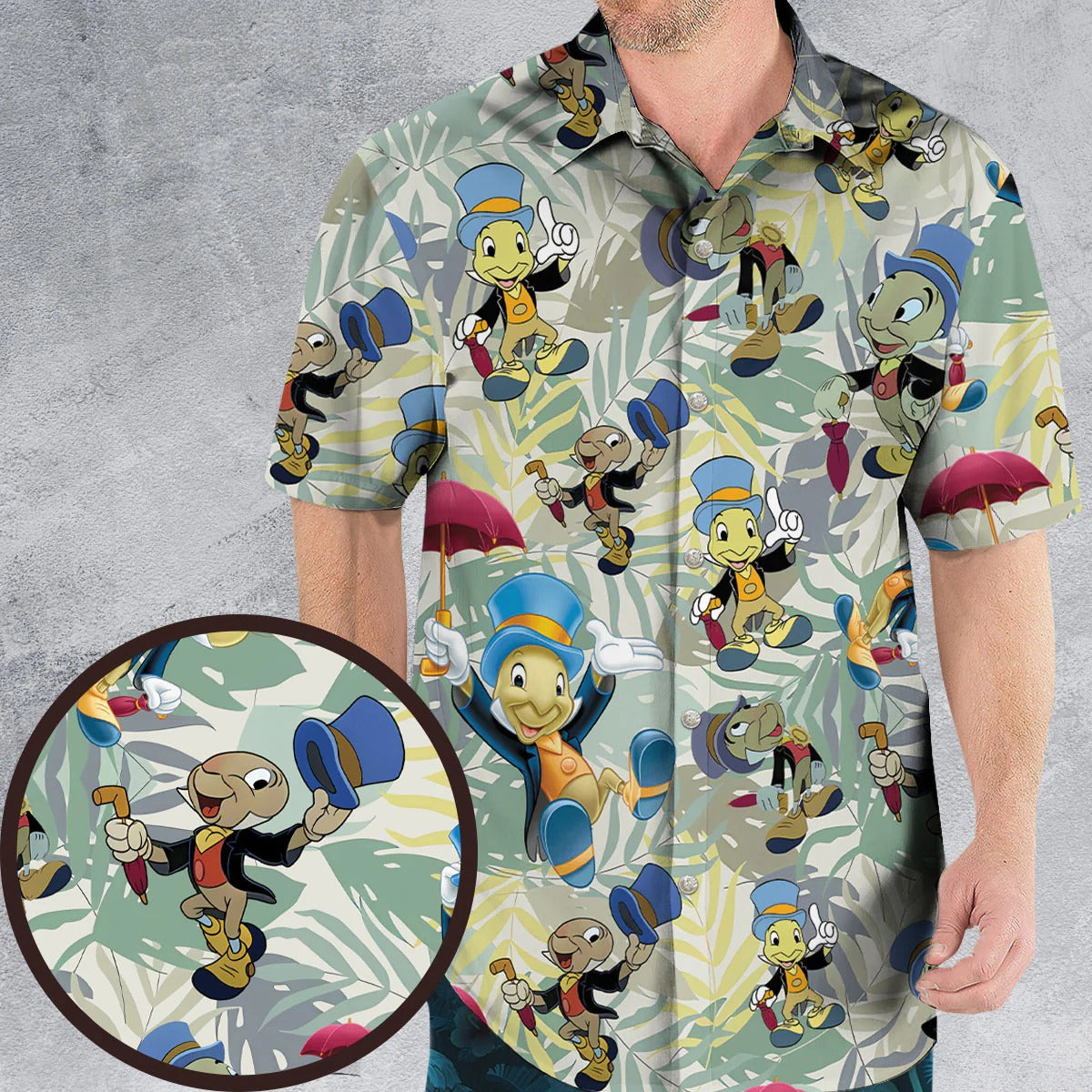 Jiminy Cricket Pinocchio Hawaiian Shirt