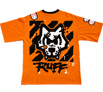 RUFF'D UP OVERSIZED TEE ORANGE