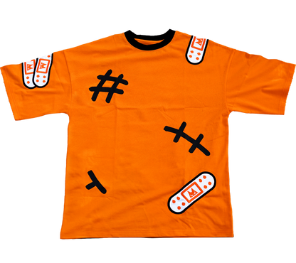 RUFF'D UP OVERSIZED TEE ORANGE