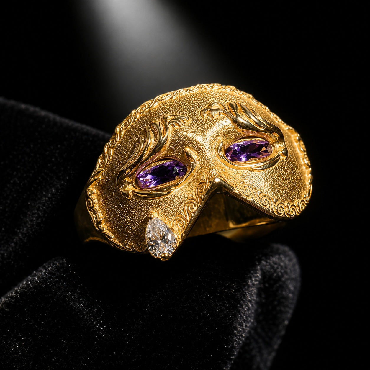 Weeping Stone Statement Ring