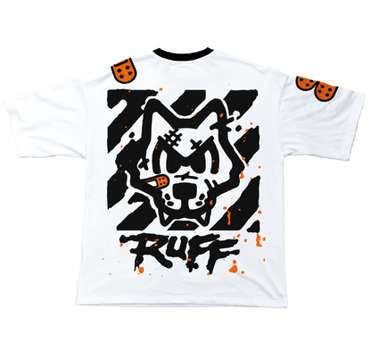 RUFF'D UP OVERSIZED TEE WHITE